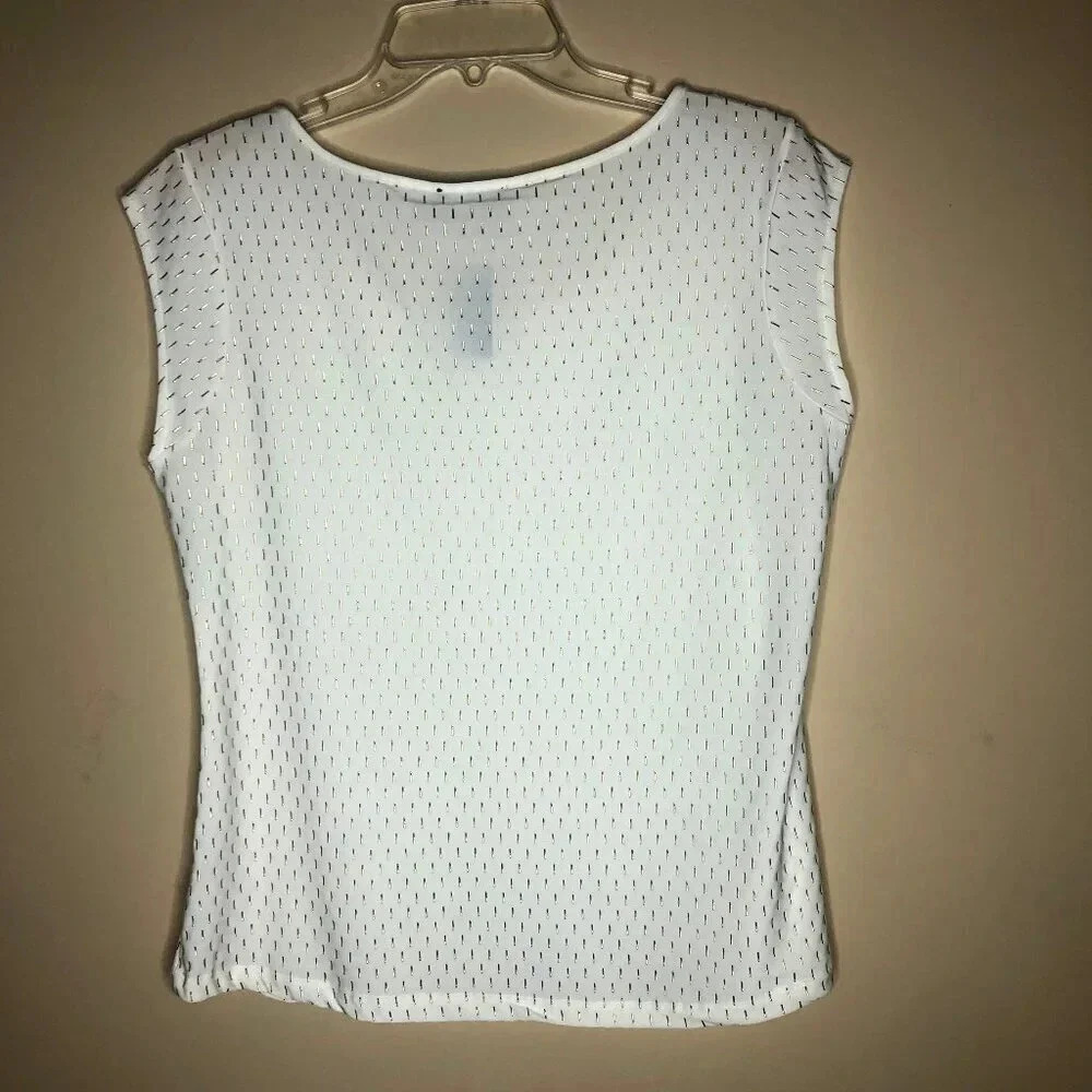 The Limited White Top with Metallic Gold Flecks, Size M, NWT - Picture 2 of 9